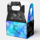 Elegant 41st Blue Topaz Wedding Jubileum Bedankdoosjes (Geopend)