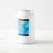 Elegant 41st Blue Topaz Wedding Jubileum Bierpul (Voorkant links)