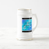 Elegant 41st Blue Topaz Wedding Jubileum Bierpul (Voorkant rechts)