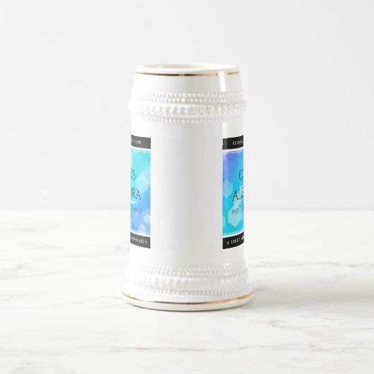 Elegant 41st Blue Topaz Wedding Jubileum Bierpul (Center)