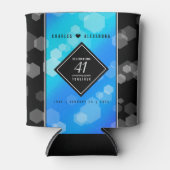 Elegant 41st Blue Topaz Wedding Jubileum Blikjeskoeler (Voorkant)