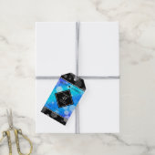 Elegant 41st Blue Topaz Wedding Jubileum Cadeaulabel (Met Touw)