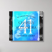Elegant 41st Blue Topaz Wedding Jubileum Canvas Afdruk (Voorkant)