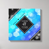 Elegant 41st Blue Topaz Wedding Jubileum Canvas Afdruk (Voorkant)