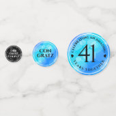 Elegant 41st Blue Topaz Wedding Jubileum Confetti (Voorkanten)