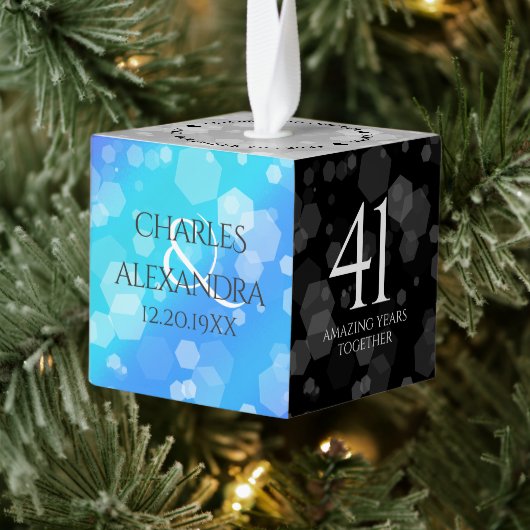 Elegant 41st Blue Topaz Wedding Jubileum Decoratie (Boom)