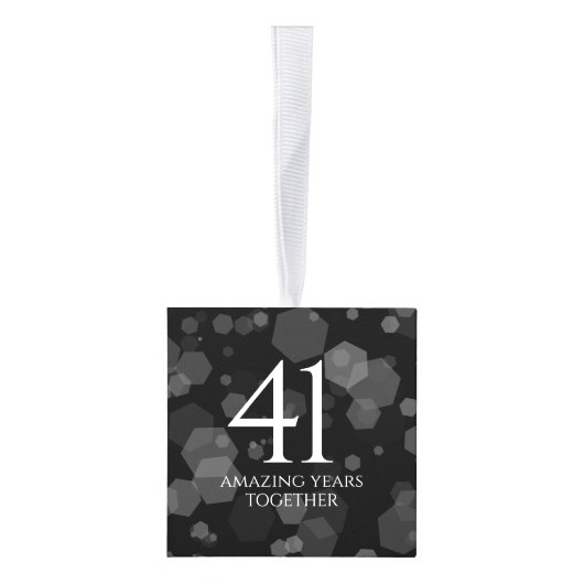 Elegant 41st Blue Topaz Wedding Jubileum Decoratie (Rechts)