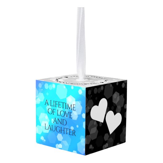 Elegant 41st Blue Topaz Wedding Jubileum Decoratie (Achter hoekig)