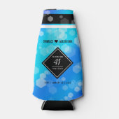 Elegant 41st Blue Topaz Wedding Jubileum Flesjeskoeler (Voorkant)