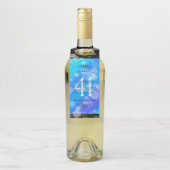 Elegant 41st Blue Topaz Wedding Jubileum Flessenhanger (Op fles)