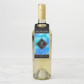 Elegant 41st Blue Topaz Wedding Jubileum Flessenhanger (Op fles)