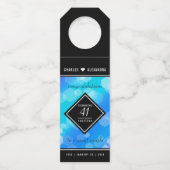 Elegant 41st Blue Topaz Wedding Jubileum Flessenhanger (Voorkant)