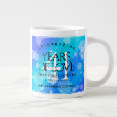 Elegant 41st Blue Topaz Wedding Jubileum Grote Koffiekop (Rechts)