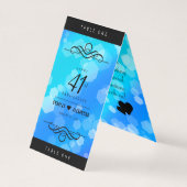 Elegant 41st Blue Topaz Wedding Jubileum Kaart (Achterkant)
