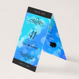 Elegant 41st Blue Topaz Wedding Jubileum Kaart