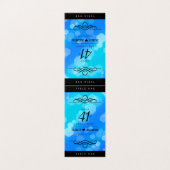 Elegant 41st Blue Topaz Wedding Jubileum Kaart (Buitenkant ongevouwen)