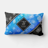 Elegant 41st Blue Topaz Wedding Jubileum Kussen (Achterkant)