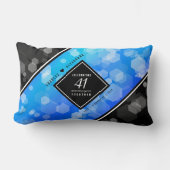 Elegant 41st Blue Topaz Wedding Jubileum Kussen (Voorkant)