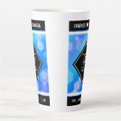 Elegant 41st Blue Topaz Wedding Jubileum Latte Mok (Voorkant)