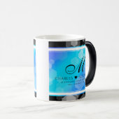 Elegant 41st Blue Topaz Wedding Jubileum Magische Mok (Voorkant rechts)