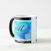 Elegant 41st Blue Topaz Wedding Jubileum Magische Mok (Voorkant links)