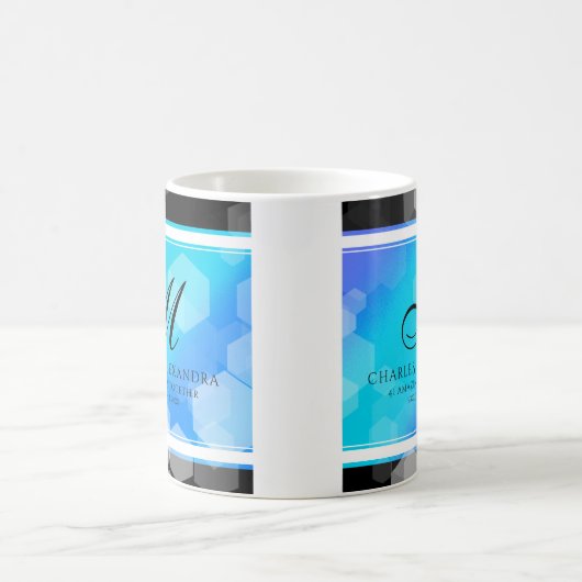 Elegant 41st Blue Topaz Wedding Jubileum Magische Mok (Center)