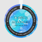 Elegant 41st Blue Topaz Wedding Jubileum Ornament (achterkant)