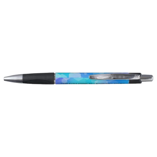 Elegant 41st Blue Topaz Wedding Jubileum Pen (Achterkant)