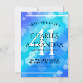 Elegant 41st Blue Topaz Wedding Jubileum Save T The Date
