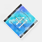 Elegant 41st Blue Topaz Wedding Jubileum Servet (Hoek)