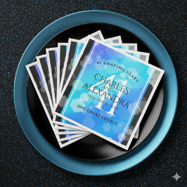 Elegant 41st Blue Topaz Wedding Jubileum Servet