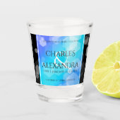 Elegant 41st Blue Topaz Wedding Jubileum Shot Glas (Voorkant)