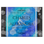 Elegant 41st Blue Topaz Wedding Jubileum Snijplank (Voorkant)