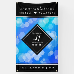 Elegant 41st Blue Topaz Wedding Jubileum Spandoek