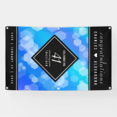 Elegant 41st Blue Topaz Wedding Jubileum Spandoek (Horizontaal)