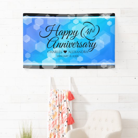 Elegant 41st Blue Topaz Wedding Jubileum Spandoek (Insitu)