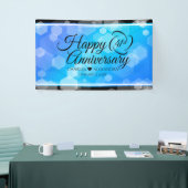 Elegant 41st Blue Topaz Wedding Jubileum Spandoek (Beurs)