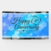 Elegant 41st Blue Topaz Wedding Jubileum Spandoek (Horizontaal)