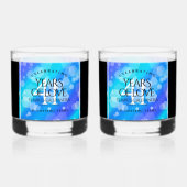 Elegant 41st Blue Topaz Wedding Jubileum Whisky Glas (Voorkant)