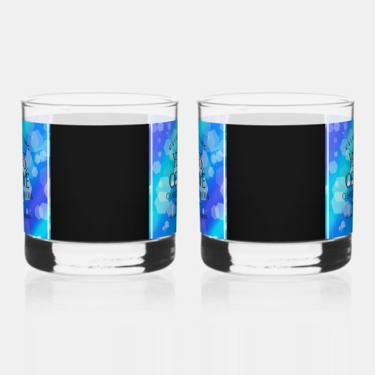 Elegant 41st Blue Topaz Wedding Jubileum Whisky Glas (Rechts)