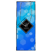 Elegant 41st Blue Topaz Wedding Jubileum Wijn Cadeautas (Achterkant)