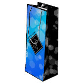 Elegant 41st Blue Topaz Wedding Jubileum Wijn Cadeautas (Achterkant Gekanteld)