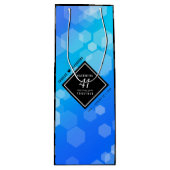 Elegant 41st Blue Topaz Wedding Jubileum Wijn Cadeautas (Voorkant)