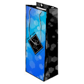 Elegant 41st Blue Topaz Wedding Jubileum Wijn Cadeautas (Voorkant Gekanteld)