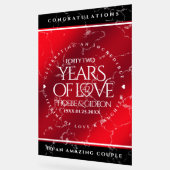 Elegant 42e Jasper Wedding Jubileum Acryl Bord (Hoek)