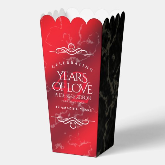 Elegant 42e Jasper Wedding Jubileum Bedankdoosjes (Achterkant)