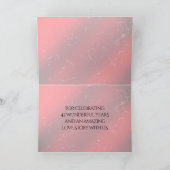 Elegant 42e Jasper Wedding Jubileum Bedankkaart (Binnen)