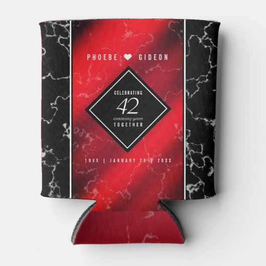 Elegant 42e Jasper Wedding Jubileum Blikjeskoeler (Voorkant)