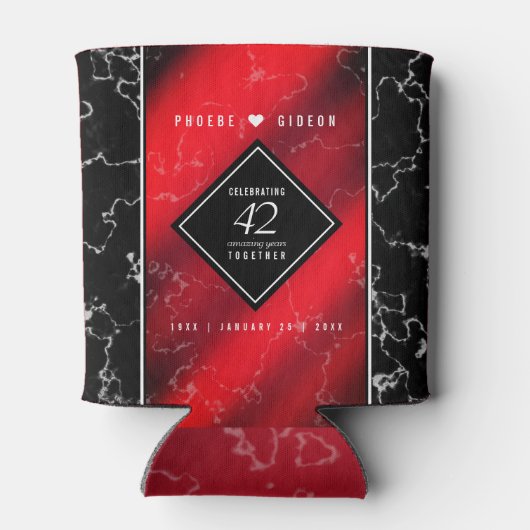 Elegant 42e Jasper Wedding Jubileum Blikjeskoeler (Achterkant)