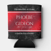 Elegant 42e Jasper Wedding Jubileum Blikjeskoeler (Achterkant)